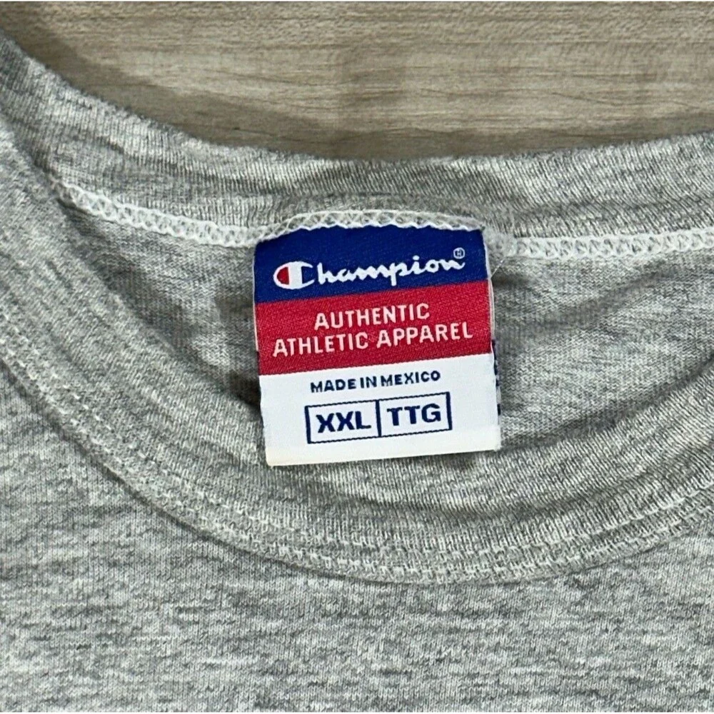 Vintage 90s Champion x University Of Massachusetts Mens XXL Heather Gray T Shirt - Picture 3 of 6
